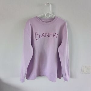 Independent Trading Company Lavender ANEW Logo Crewneck Sweatshirt 2XL